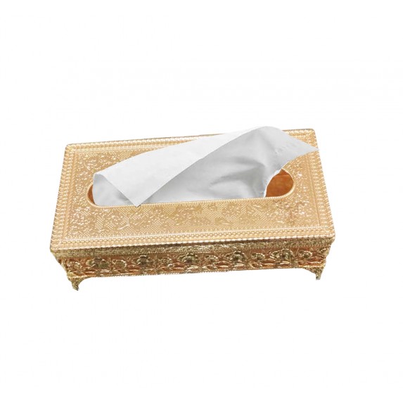 TISSUE BOX GOLD